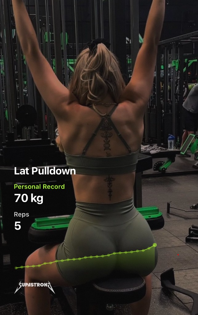 Lat Pulldown personal record share card